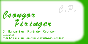 csongor piringer business card